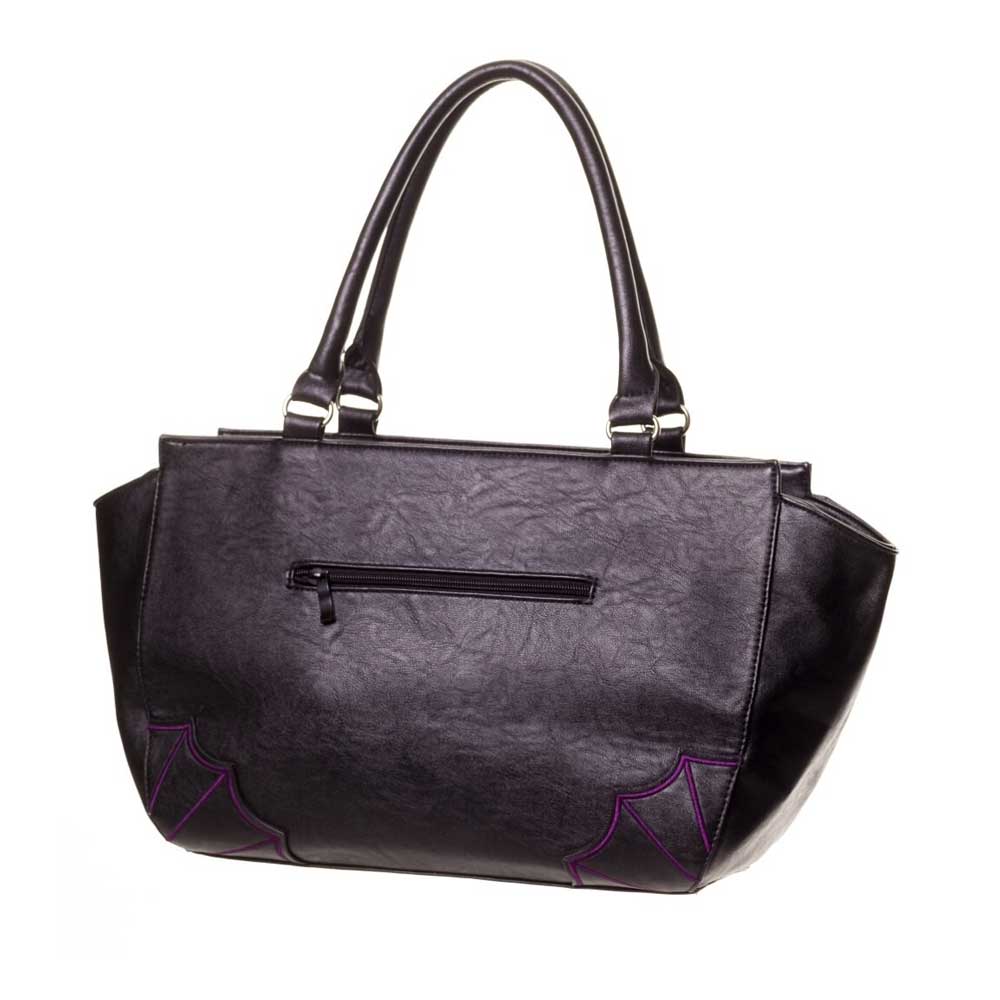 Banned - Bats Handtasche - Schwarz/Lila
